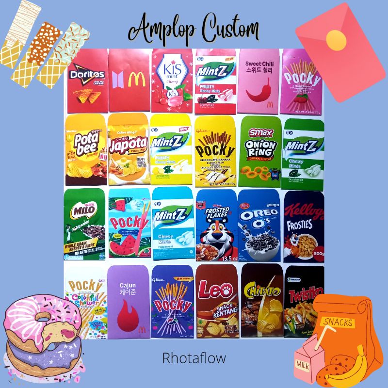 

Promo Amplop Lebaran Motif Snack 1 Pack isi 10 pcs Murah