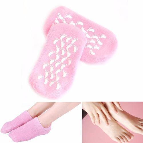 1 2 Pasang Kaos Kaki Gel Lembut Warna Pink Untuk Spa 1 2 Pasang Kaos Kaki Gel Lembut Warna Pink Untuk Spa