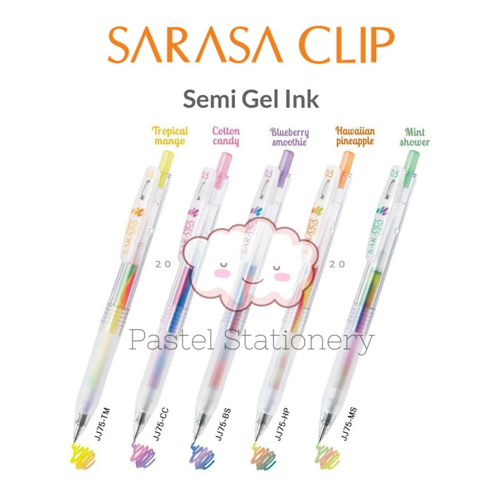 

Pulpen Gel Zebra Sarasa Clip Marble Color 0.5mm - Bolpen Pena Pen Warna 0,5 mm