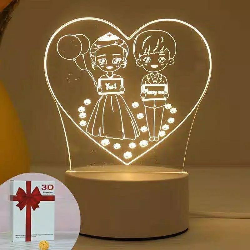 KADO UNIK HADIAH LAMPU TIDUR CUSTOM KPOP BTS BT21 EXO ULANG TAHUN GIFT PACAR DEKORASI KAMAR MINIMLIS-Romantis f5