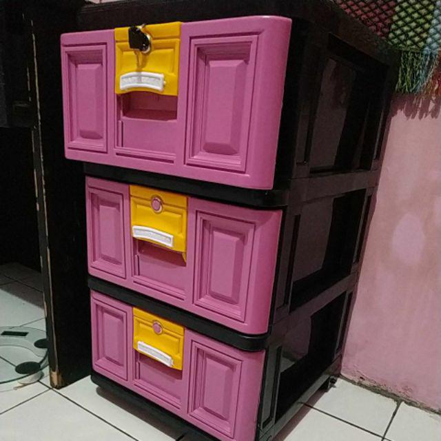 LEMARI PLASTIK 3 SUSUN KECIL DAN MURAH | Shopee Indonesia