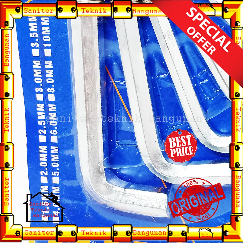 Kunci L Set Freed-Hex Key 10 Pcs