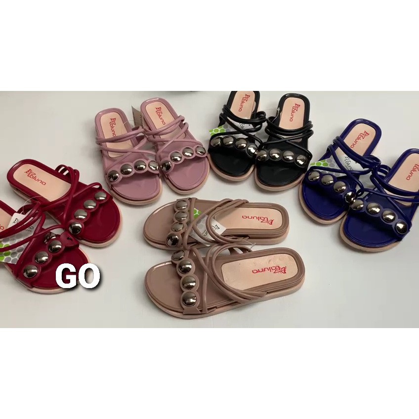 gos  Import LALUNA SELOPSandal Wanita Murah Slip Casual Teplek Sendal Cewek Flat