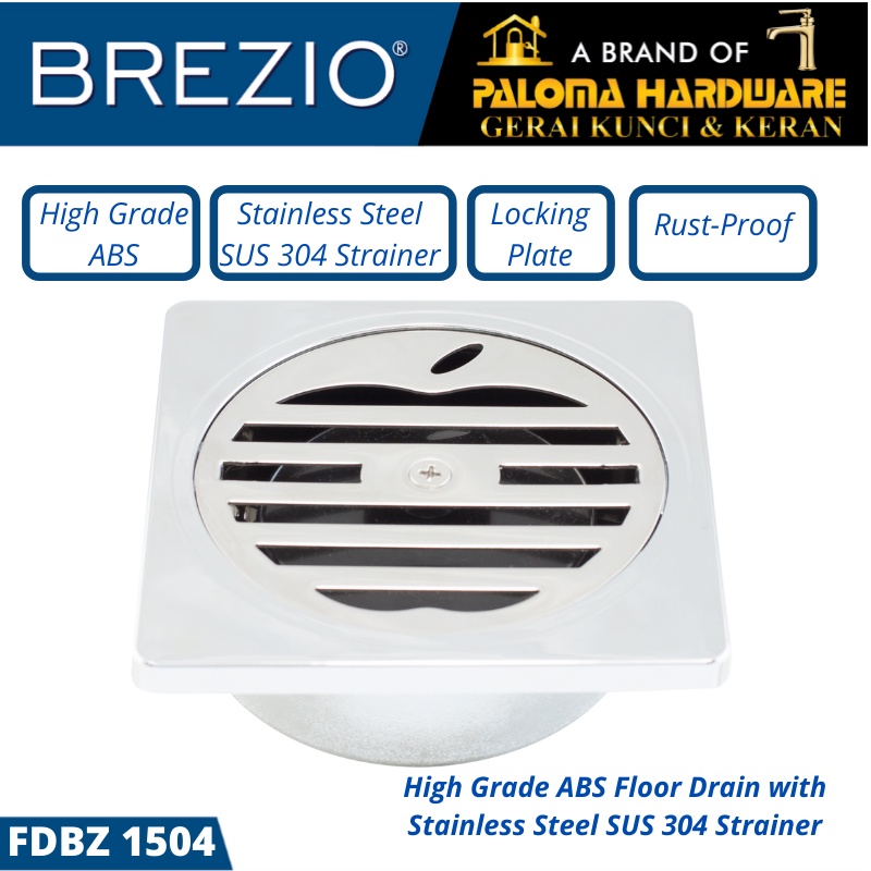 Floor Drain Brezio FDBZ 1504 Lubang Saringan Air Lantai Mandi