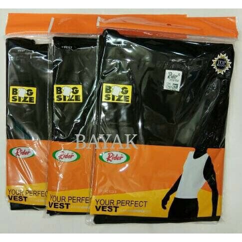 Singlet pria Big Size RIDER 224BSW-singlet-kaos dalam-pakaian dalam jumbo-extra large rider hitam