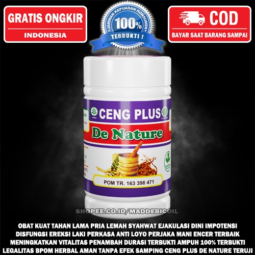 Harga Obat Penambah Stamina Jamu Stamin Ginseng 100% Original Ori Asli Herbal Kapsul Ceng Plus Plus 