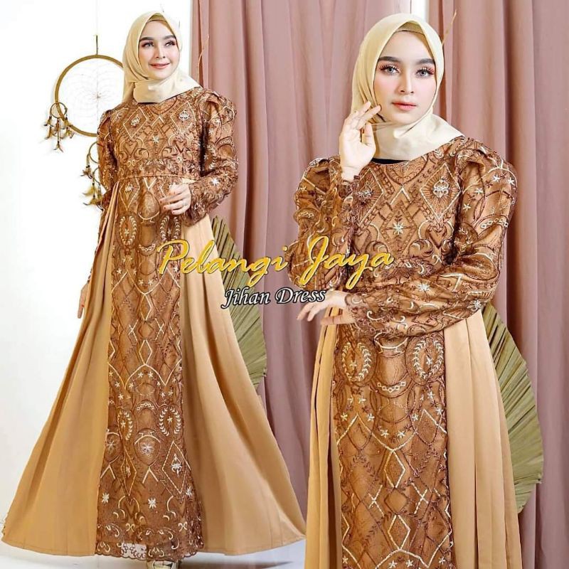 COD GAMIS TULLE SATIN/KEBAYA JIHAN DRESS/GAMIS KONDANGAN/GAMIS TUNANGAN