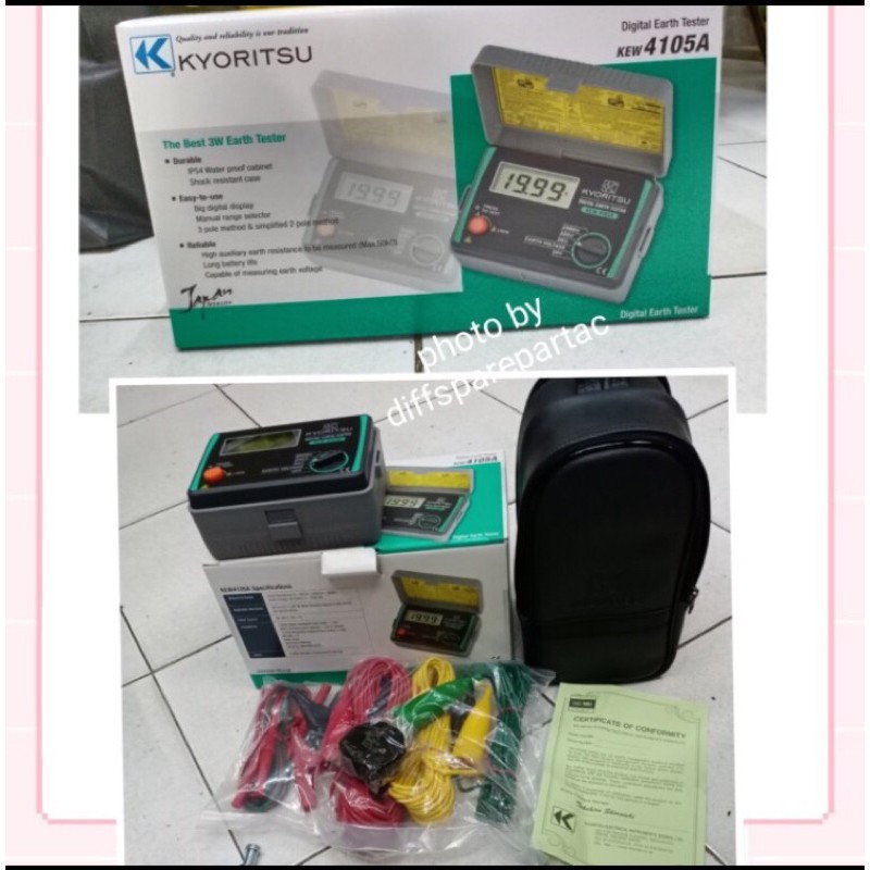 Digital earth Tester 4105 Kyoritsu / Meger Grounding meger tanah kyoritsu 4105A