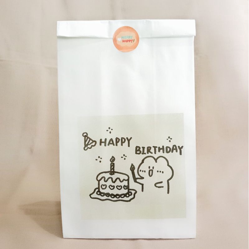 

[ , ] Paper Bag, Kantong Kertas Motif Happy Birthday/ Ulang Tahun