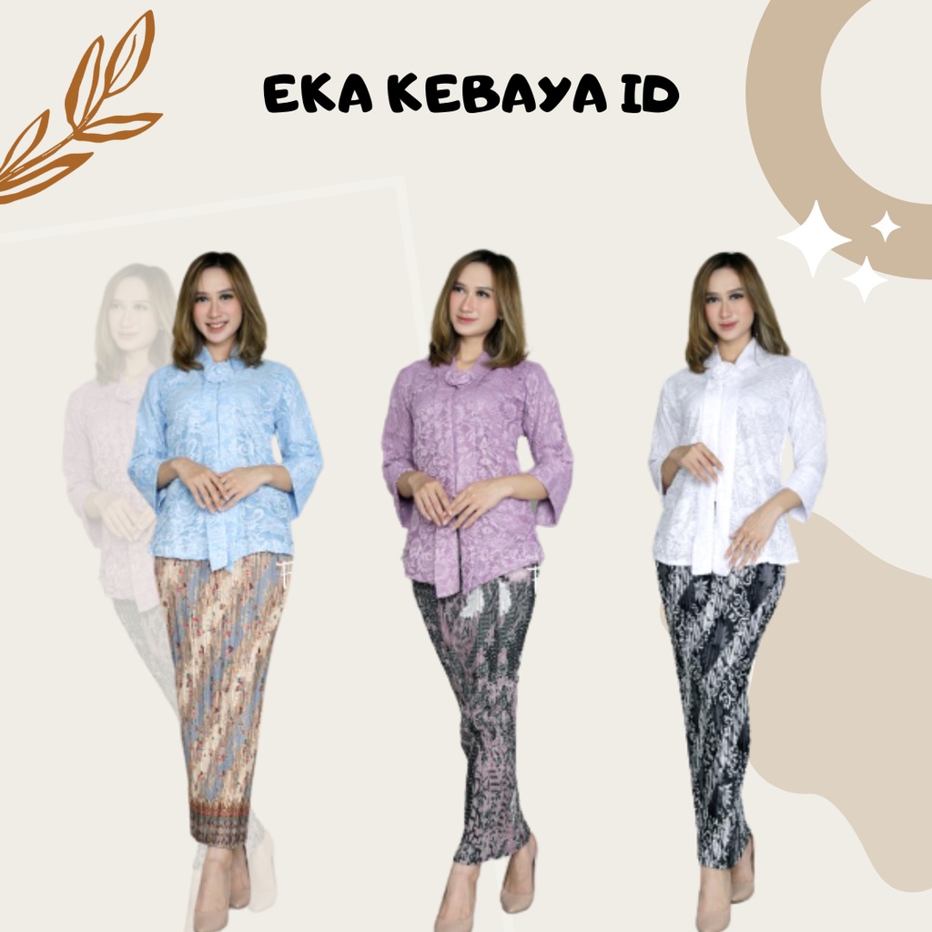 Stelan Kebaya Brukat Ploy Ferry Mena | Kebaya Brukat Kutu Baru | Kebaya Brukat Premium