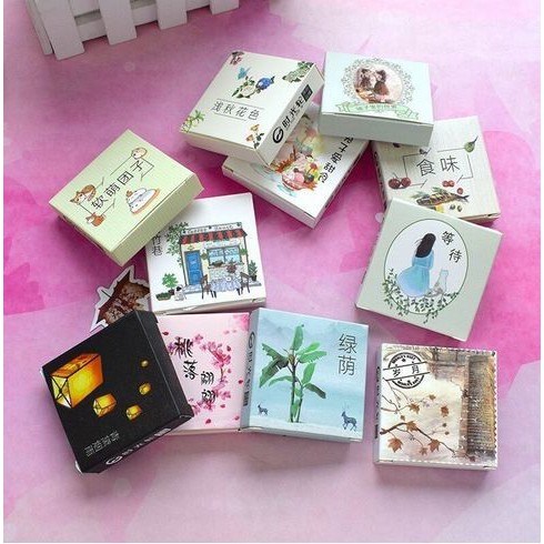 6x6cm Color Cute Label Stickers Series - Seri Label Stiker 6x6cm