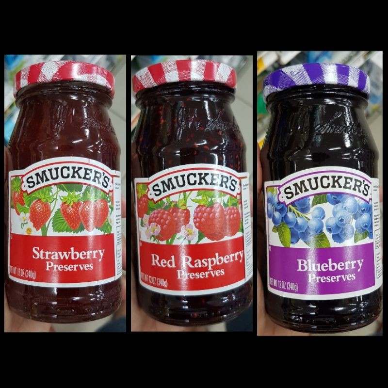 

SMUCKERS Selai - Filling - Jam Strawberry, Blueberry, Red Raspberry 340gr