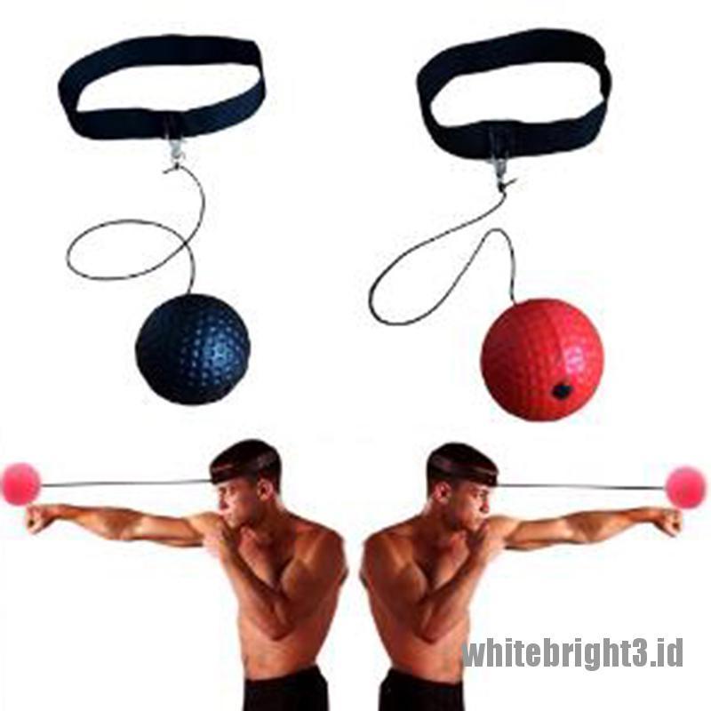 Headband Fight Ball Warna Putih Untuk Latihan Kecepatan Refleks Tinju