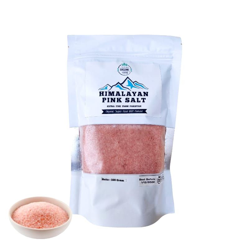 Garam Himalaya Pink Salt Organic//Original Premium Asli 500gr NON GMO