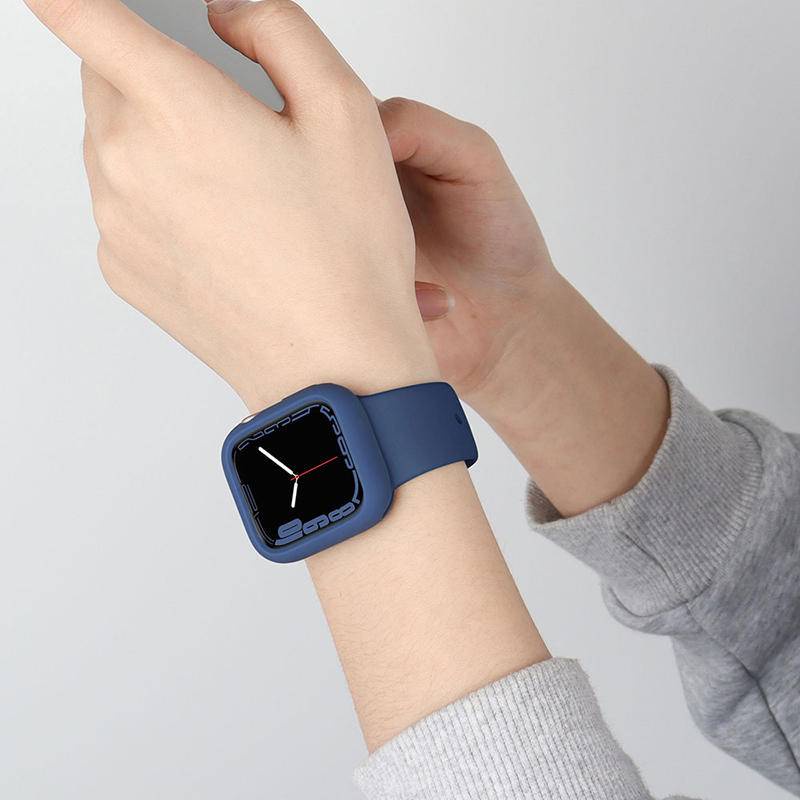 Soft Case Silikon Warna Permen Untuk Apple Watch 7 SE 6 5 4 3 2 1 38MM 40MM 41MM 42MM 44MM Bumper