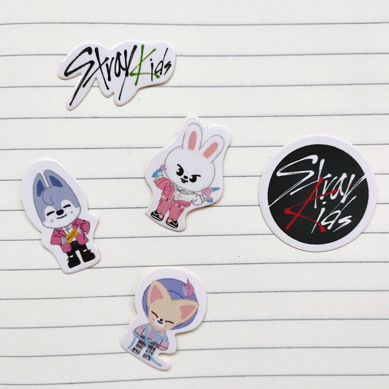 50pcs / Set Stiker Album Kpop Stray Kids Oddinary Untuk Dekorasi Skateboard / Laptop / Notebook LY