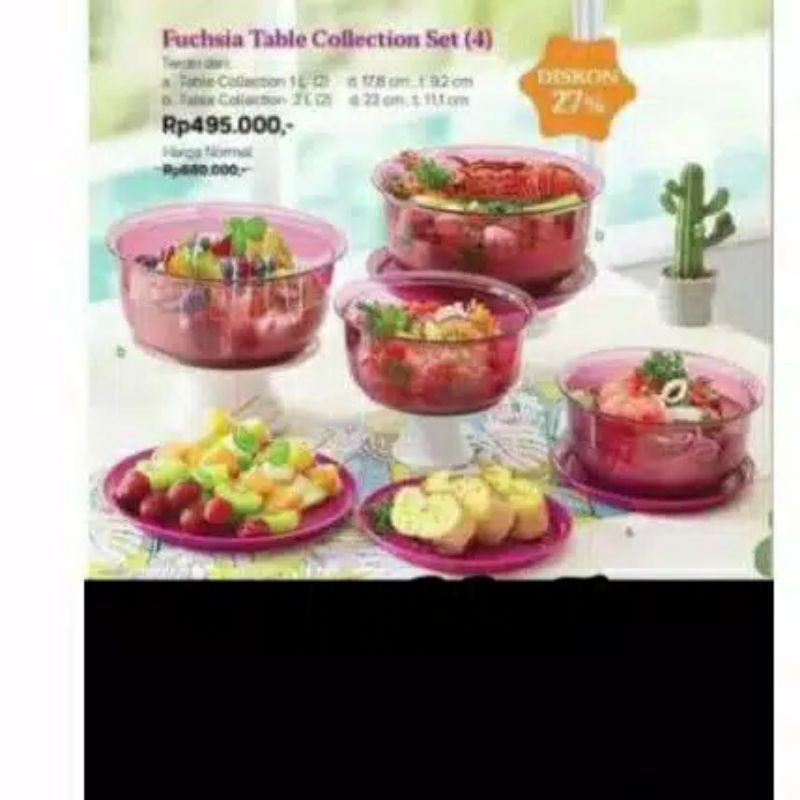 Fuchsia Table Collection Set isi 4 with box