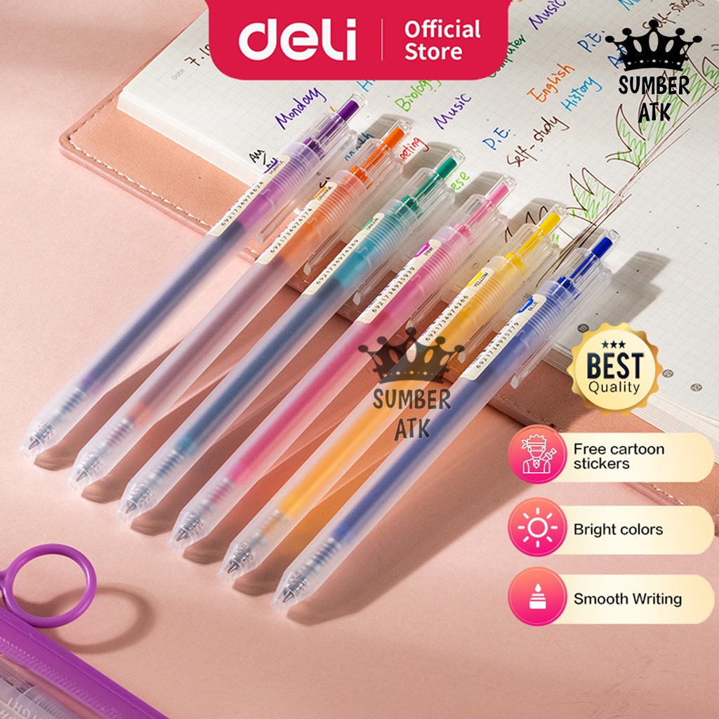 

Deli Gel Pen / Pulpen Gel 0.5 mm Berbagai Macam Warna EG118 / G118