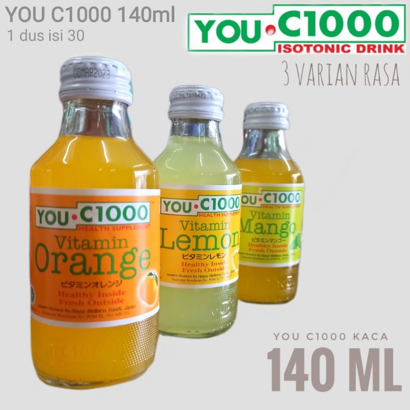 

You c1000 botol kaca 140ml all varian harga 1 pcs khusus gosend