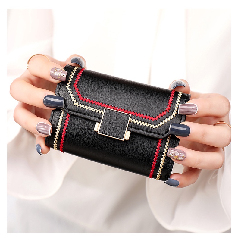 DOMPET LIPAT WANITA MINI IMPORT KULIT PENDEK EMPIRA SLOT KARTU KOIN MURAH IMPORT BATAM KOREA PREMIUM