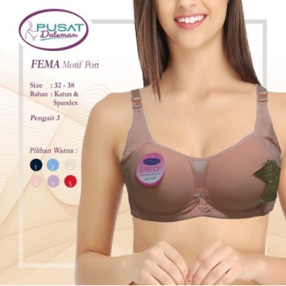 Bra Jumbo / BH Wanita Extra Jumbo Big Size Murah Katun Lembut Tanpa Kawat Guini FM