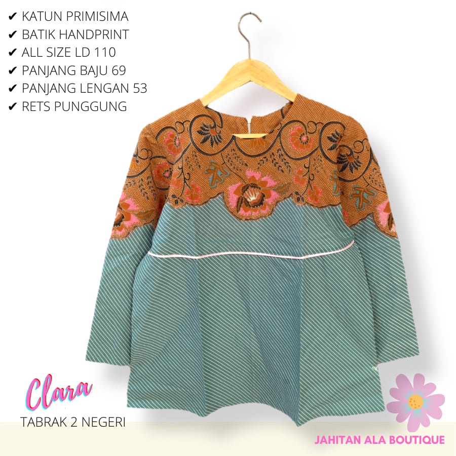 Blus Clara tabrak 3 negri batik solo atasan