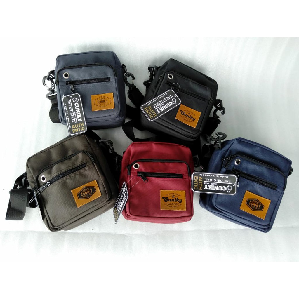 HSTR Tas Selempang Bahu Pria distro ukuran kecil Slingbag Slimbag Pouch Crossbody Original Harga murah kualitas distro terbaik dan terlaris S4