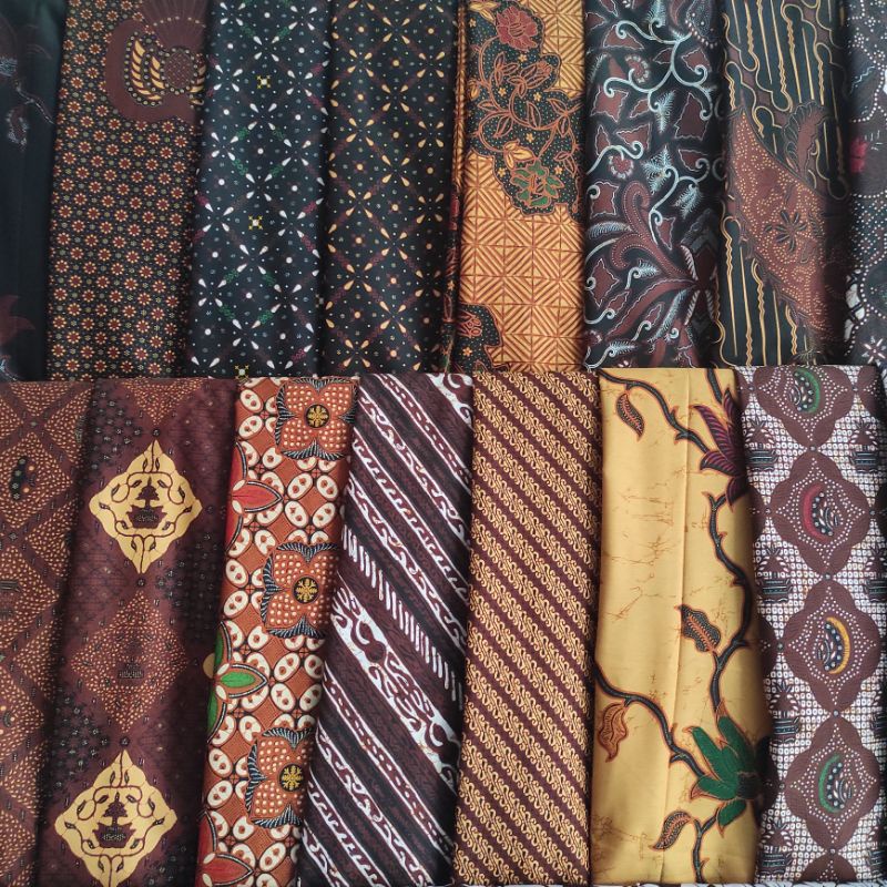 KAIN BATIK HALUS WARNA HITAM COKLAT / KAIN JARIK ALUSAN Kebat