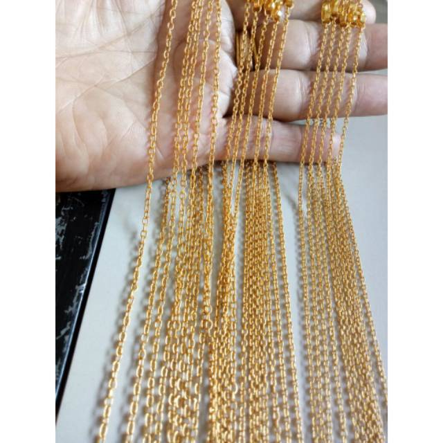 Kalung emas rante polos berat 5gram 7gram dan 8gram Kalung emas rante polos berat 5gram 7gram dan 8gram