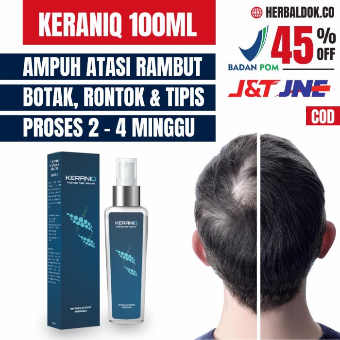 COD Keraniq Hair Serum Vitamin Obat Penumbuh Rambut Botak Rontok