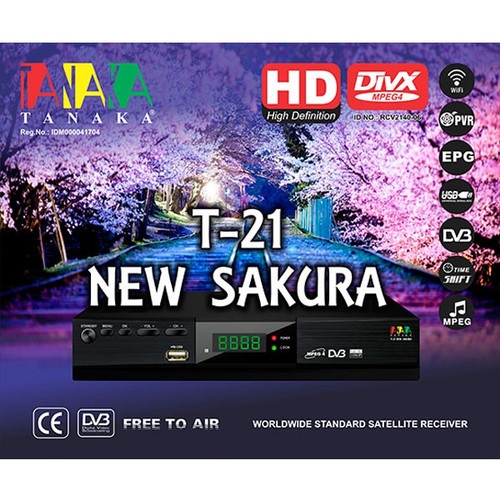 Receiver Parabola Tanaka T-21 New Sakura HD K5S Suport Bisskey PowerVu TERBARU