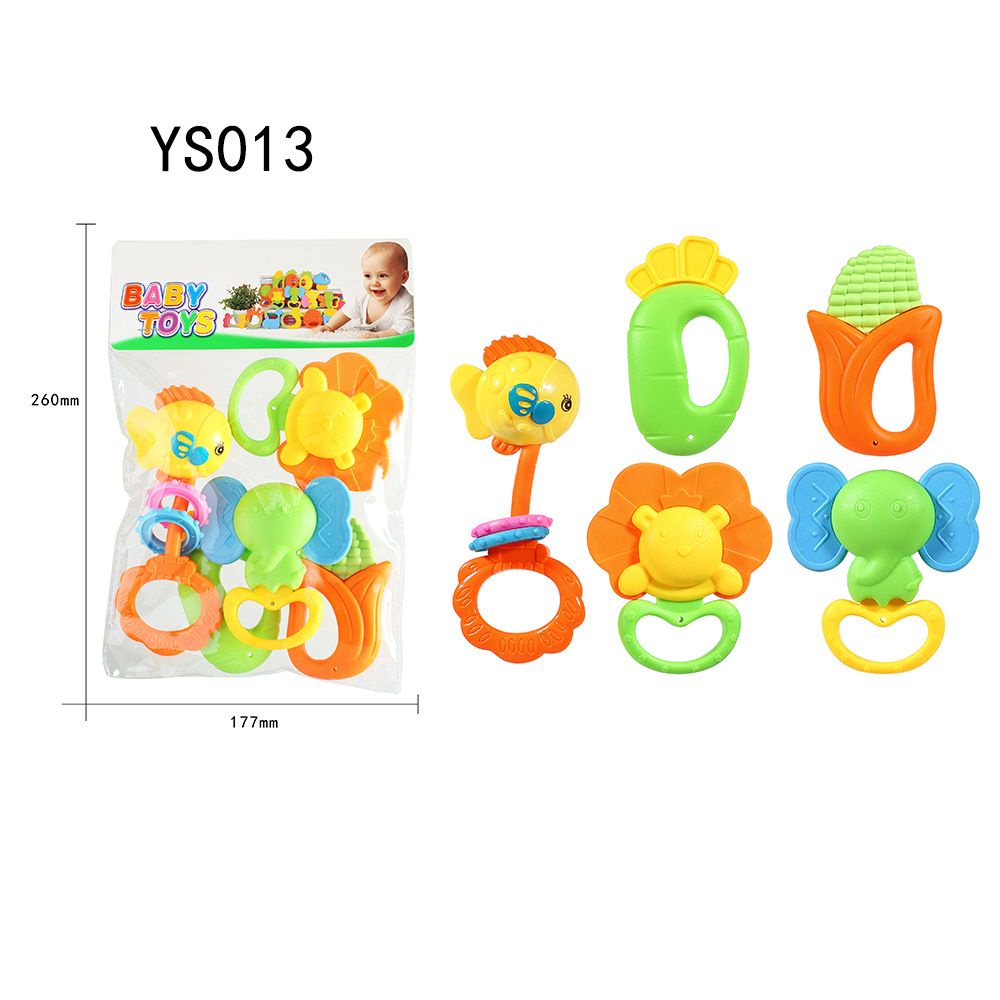 MAINAN  GIGITAN DAN KRINCINGAN BABY PLAY SET ISI 5 PCS MAINAN BAYI KERINCINGAN/MUSICAL BABY RATTLE SE