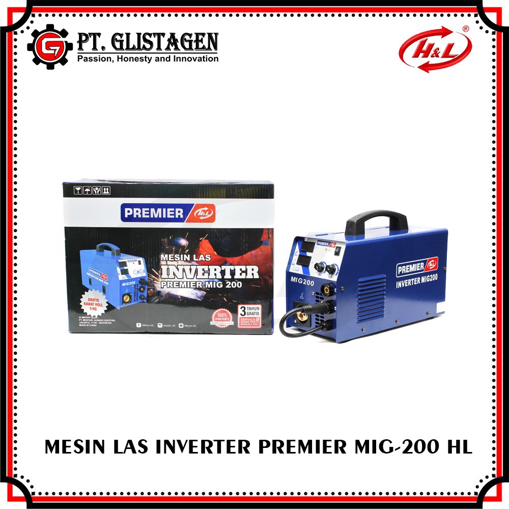 Mesin Las Inverter MIG 200 / Travo Las MIG 200 Premier H&amp;L