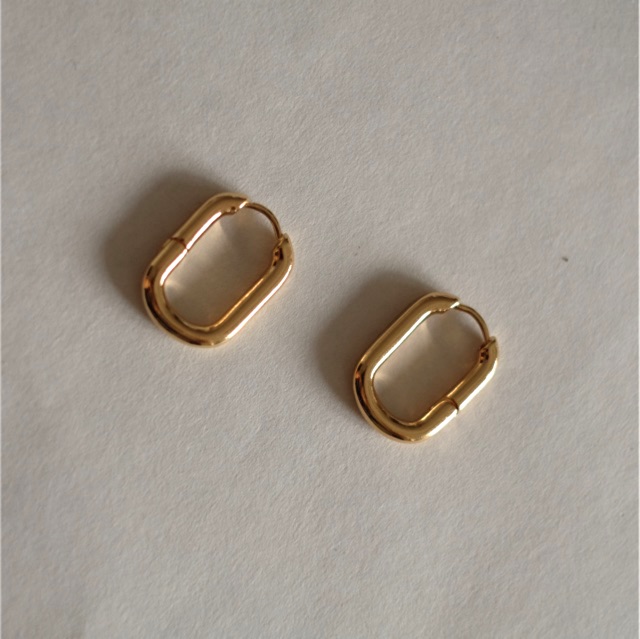 Ark.co - The Hague earrings (regular, mini, twisted) anting oval hoop minimalis