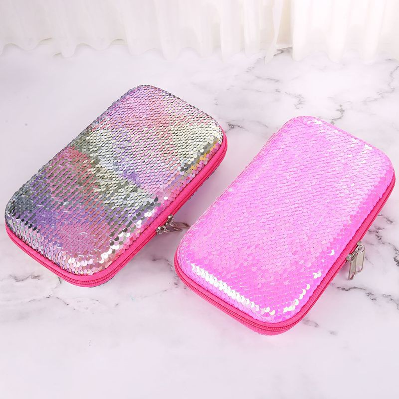 

Free Ongkir ya EVA Student Sequins Pencil Case for Girls Multifunction Large Capacity Pen Box Bag