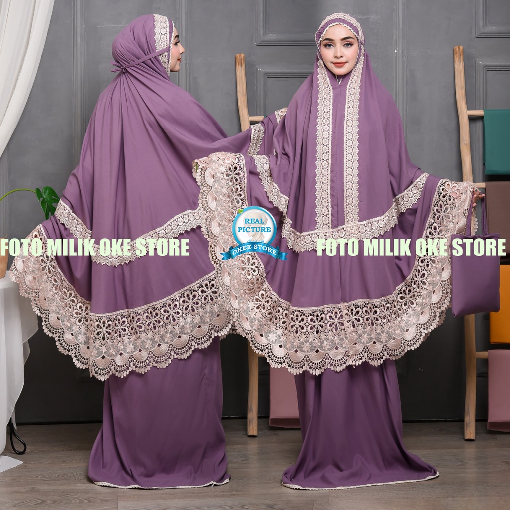 MUKENA DEWASA ANDIN TERMURAH / MUKENA ANDIN / MUKENA DEWASA MIKRO PREMIUM / MUKENA RENDA JUMBO / MUKENA RENDA PREMIUM