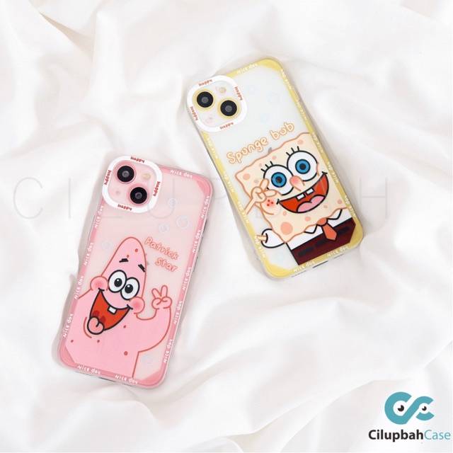 Spongebob &amp; Patrick Star SoftCase iPhone 7 8 SE 7+ 8+ X XR XS 11 12 13 Mini Pro Max