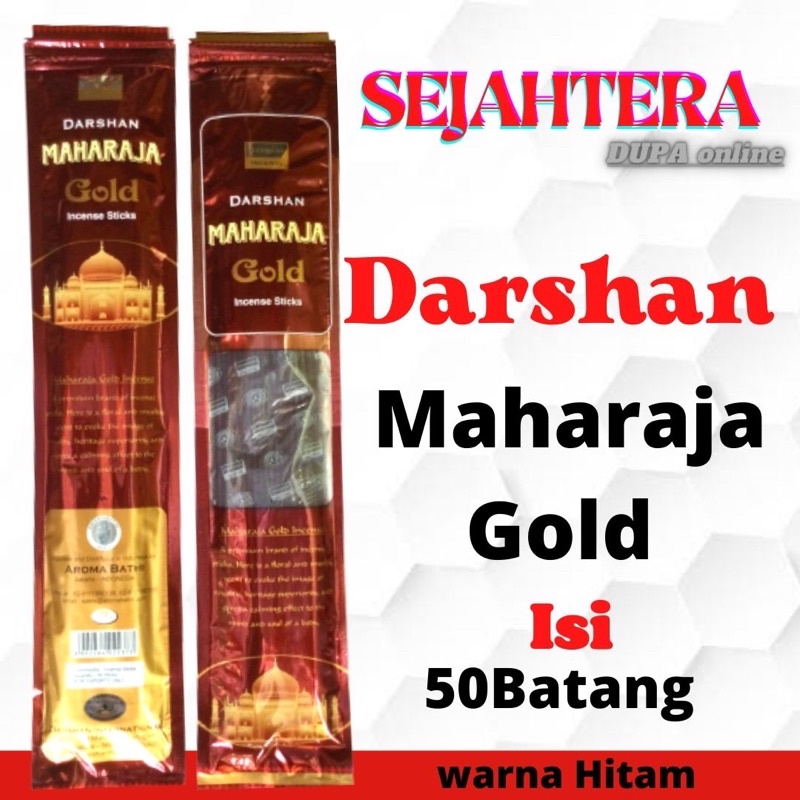 Dupa Hio India Darshan Maharaja Gold Pouch isi 50 batang