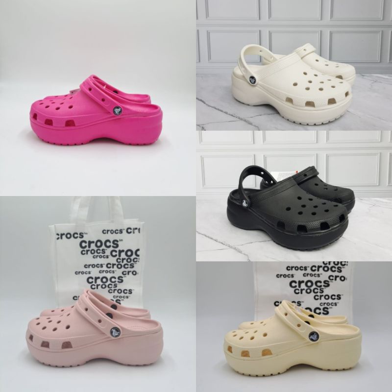 Crocs classic platform clog / Sandal sepatu crocs classic platform