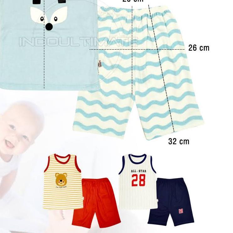 1 Pcs [] Setelan Kutung Baju Bayi Baru BABY LEON GY06 Lahir Laki Laki Perempuan Tanpa Lengan Motif S