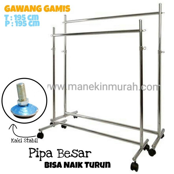 GANTUNGAN BAJU GAMIS/GAWANGAN BESI GAMIS - KAKI STABIL