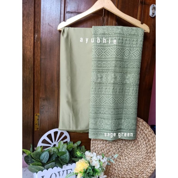 Bahan Kebaya Brokat katun brukat vintage ori lilac Best seller Paket seragam bridesmaid sage green