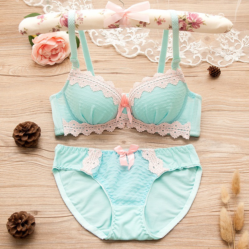 TERMURAH GRATIS ONGKIR Set Bra BH pakaian dalam cewek wanita remaja bahan import korea  KR022 kawat