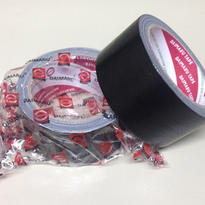 Lakban Hitam 2 Inch x 90 yard / Lakban Kain Hitam / Cloth Tape Hitam