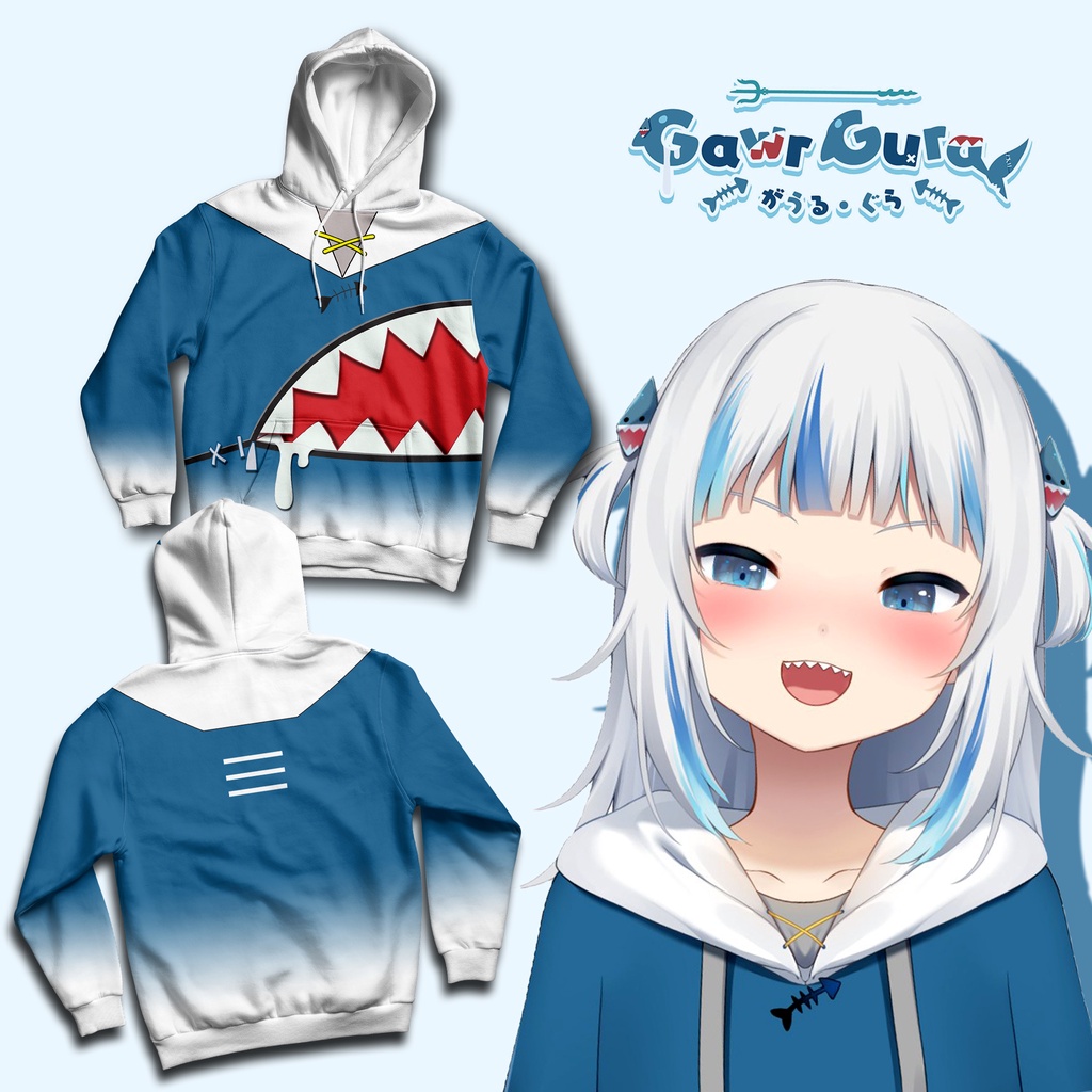 Jaket Hoodie Gawr Gura Hololive
