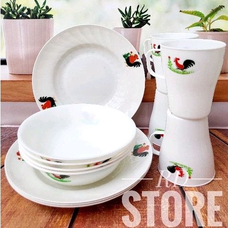 promo set ayam jago. 2.piring 2.mangkok 2.gelas