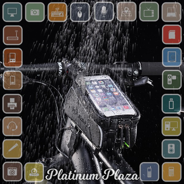 Rockbros Tas Sepeda Waterproof untuk 6.0 inch Smartphone - 017-1 - Black`L3ZO7W-