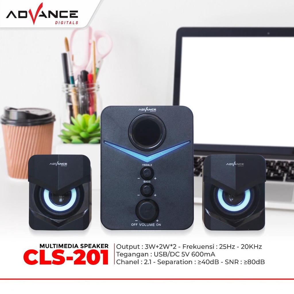 Speaker Bluetooth Aktif Advance CLS-201BT Portable Subwoofer Bass - Speaker Murah | FMS