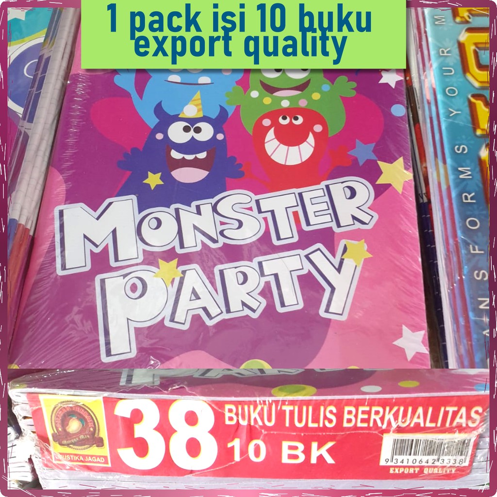 

[PACK] 1 pack buku tulis kualitas isi 10 buku (38) Mustika Jagad