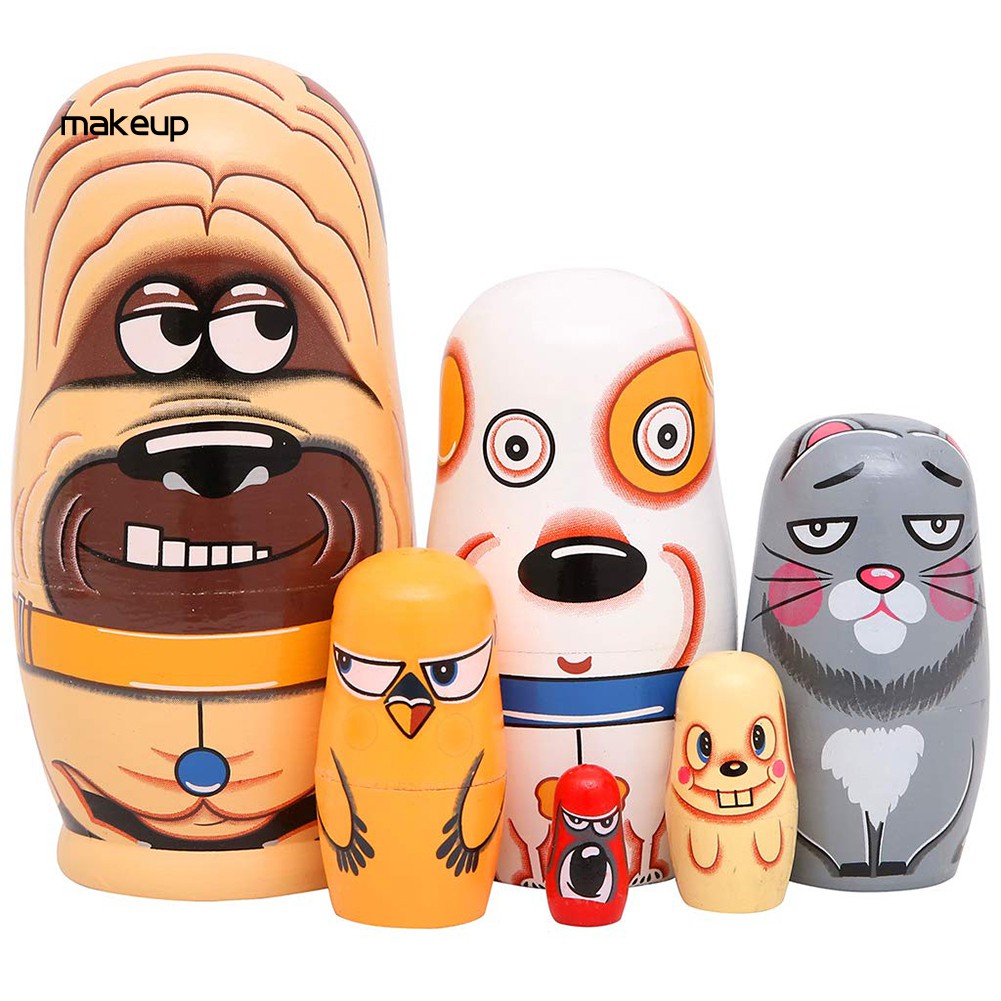 6pcs Set Mainan Boneka Matryoshka Bentuk Anjing Bahan Kayu Gaya Rusia Untuk Dekorasi Desktop Shopee Indonesia - matryoshka roblox id